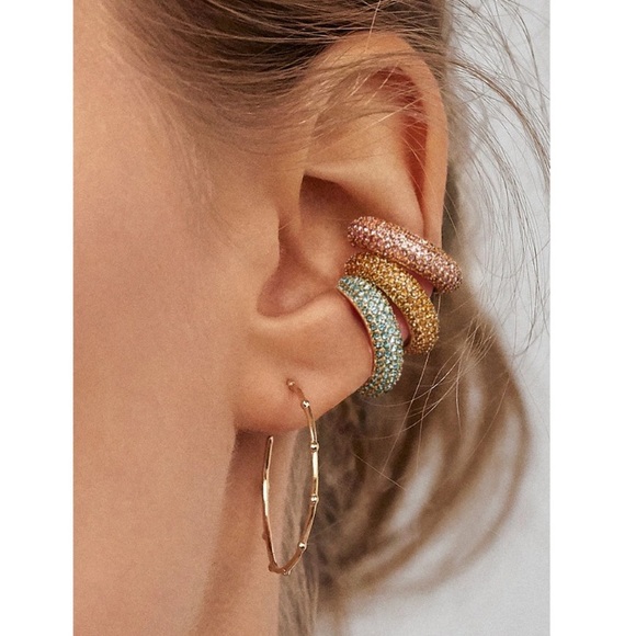 Jewelry - 💖 2/$24 Pink Pave Crystal Huggie Hoops 💖